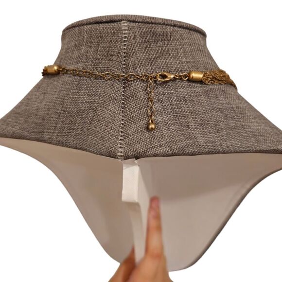 Gold-tone Multi-strand Statement Necklace - Picture 6 of 12